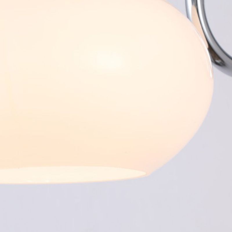 Nordic Style Wall Light Silvery Wall Lamp with Glass Shade for Bedroom