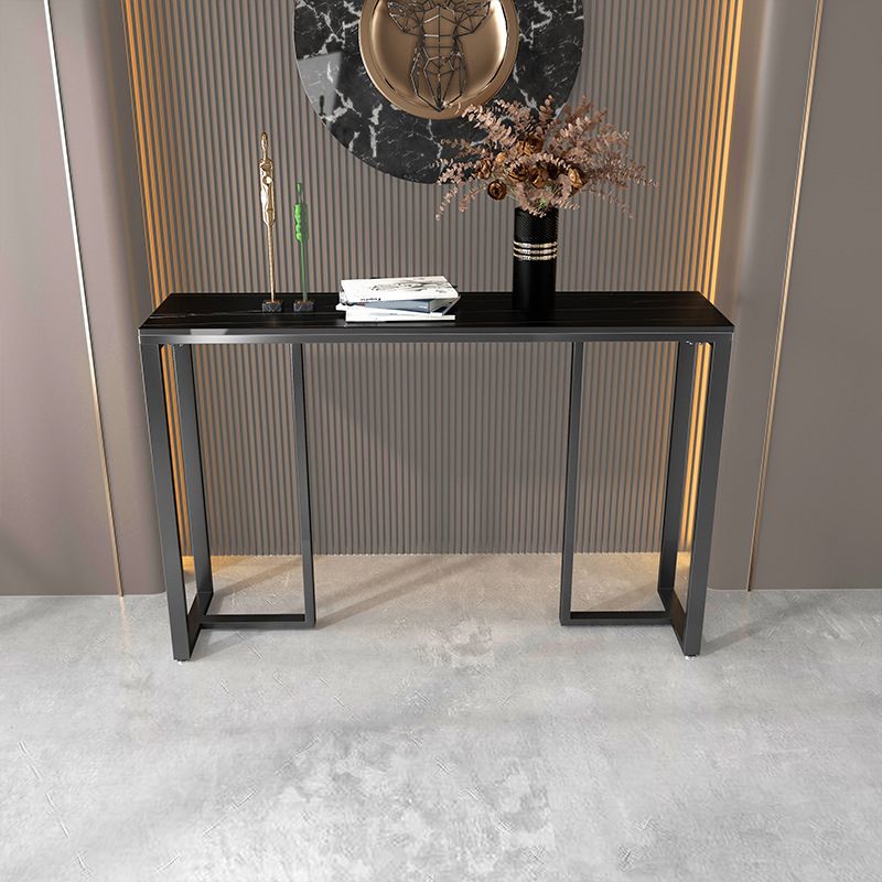 11" Wide Stone Contemporary Console Table Rectangle End Table