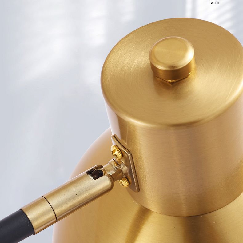 Postmodern Style Wall Sconce Light Swing Arm Metal Shade Wall Lighting with Adjustable Head