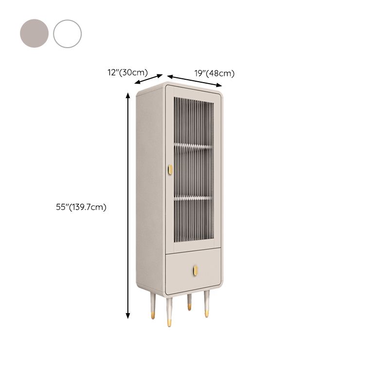 Modern Engineered Wood Bookcase Standard Closed Back Bookshelf with Doors