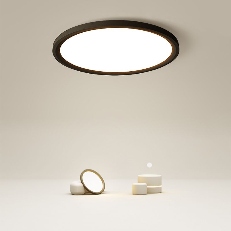 Illuminazione per montaggio a soffitto a LED ad anello Plafoniere moderne da incasso con paralume in acrilico