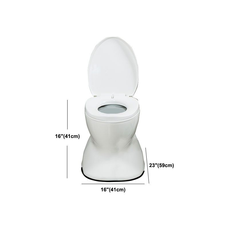 Modern Plastic Toilet Floor Mounted Toilet Bowl with Slow Close Seat for Bathroom