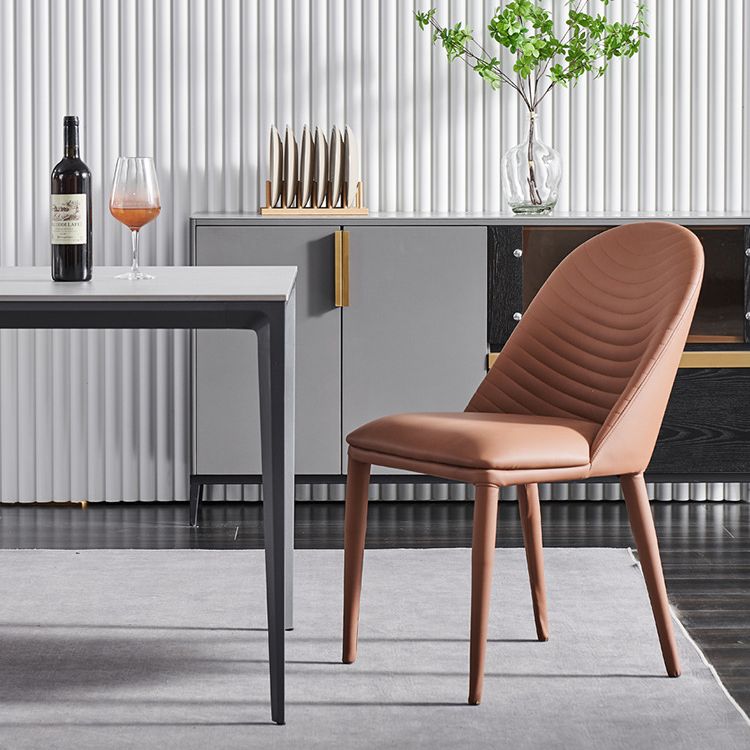 Industrial Style Rectangle Table Sintered Stone Table with Metal Legs for Home