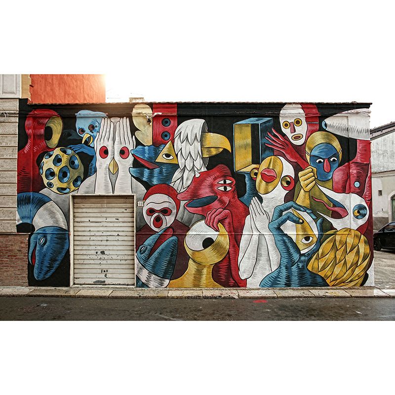 Illustration Wall Mural Art Moisture Resistant Classic Living Room Wall Mural