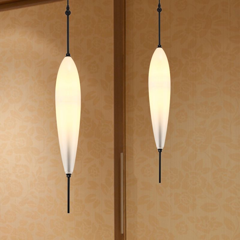 Teardrop/Drum/Cylinder Cluster Pendant Modernist Blue/White Glass 1/3 Lights Dining Room Hanging Light Fixture