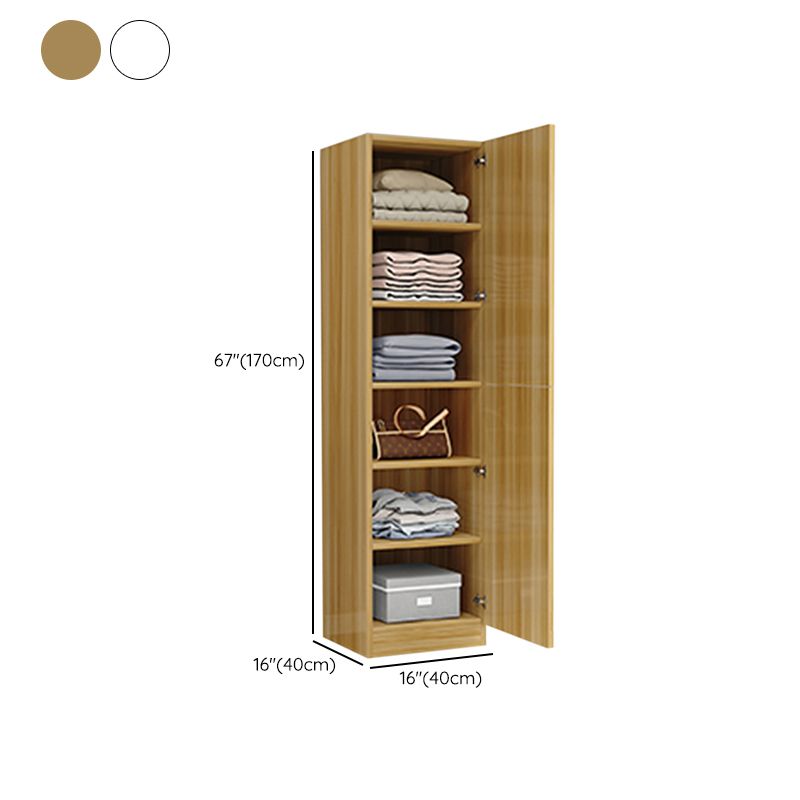 Matte Finish Cabinet with 1 Door Contemporary Manufactured Wood Storage Cabinet