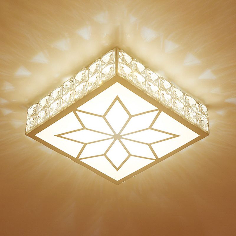 Geometric Ceiling Lamp Modern Iron 1 Light Flush Mount with Hole 2-3.5'' Dia for Aisle