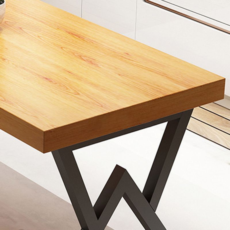 Industrial 1/4/5 Pieces Furniture Rectangle Solid Wood Dining Chairs Set in Brown