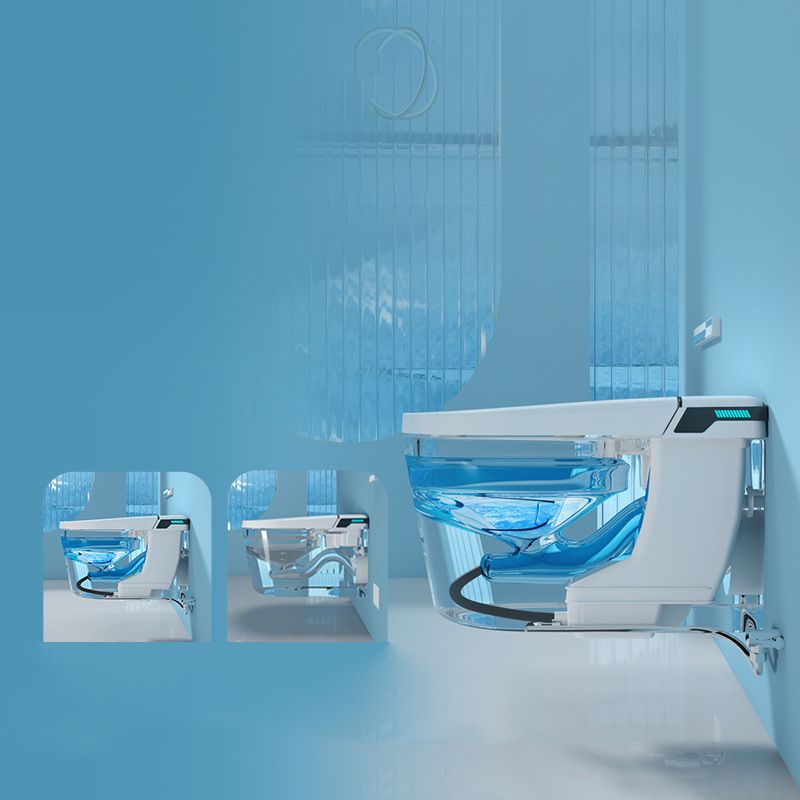 Modern Wall Mount Toilet All-In-One ABS Single Flush Toilet Bowl