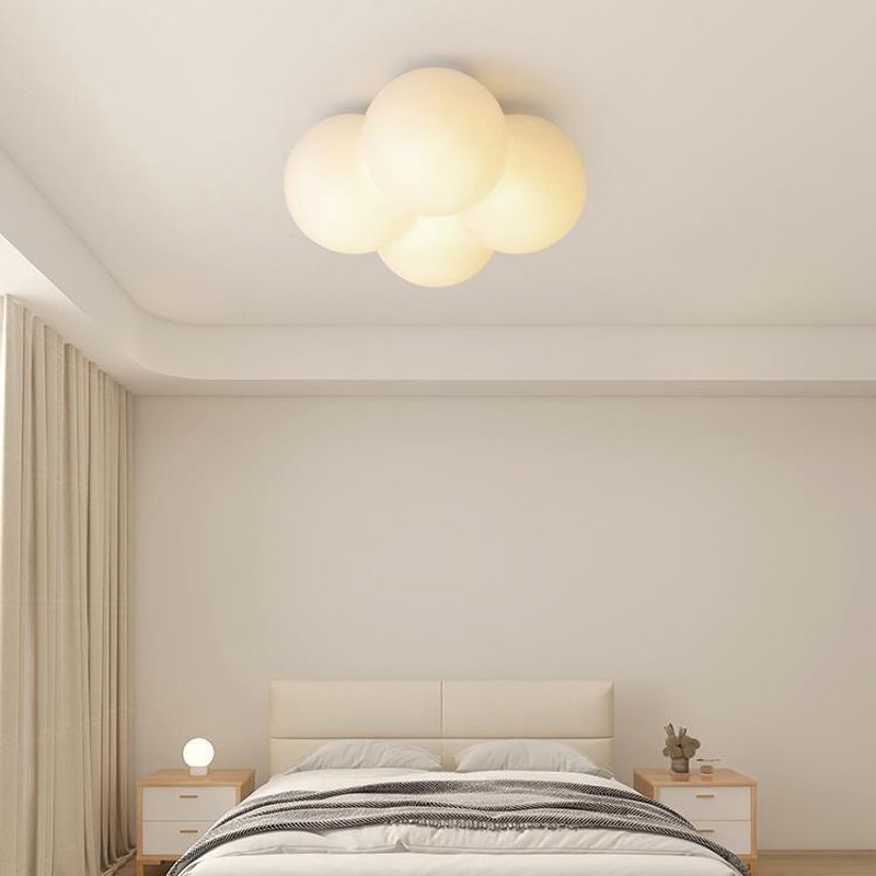 White Single Flush Mount Lighting LED Ceiling Light for Living Room