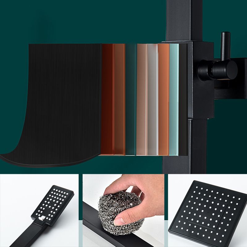 Contemporary Style Shower System Spot Resist Wall Mounted Copper Shower System