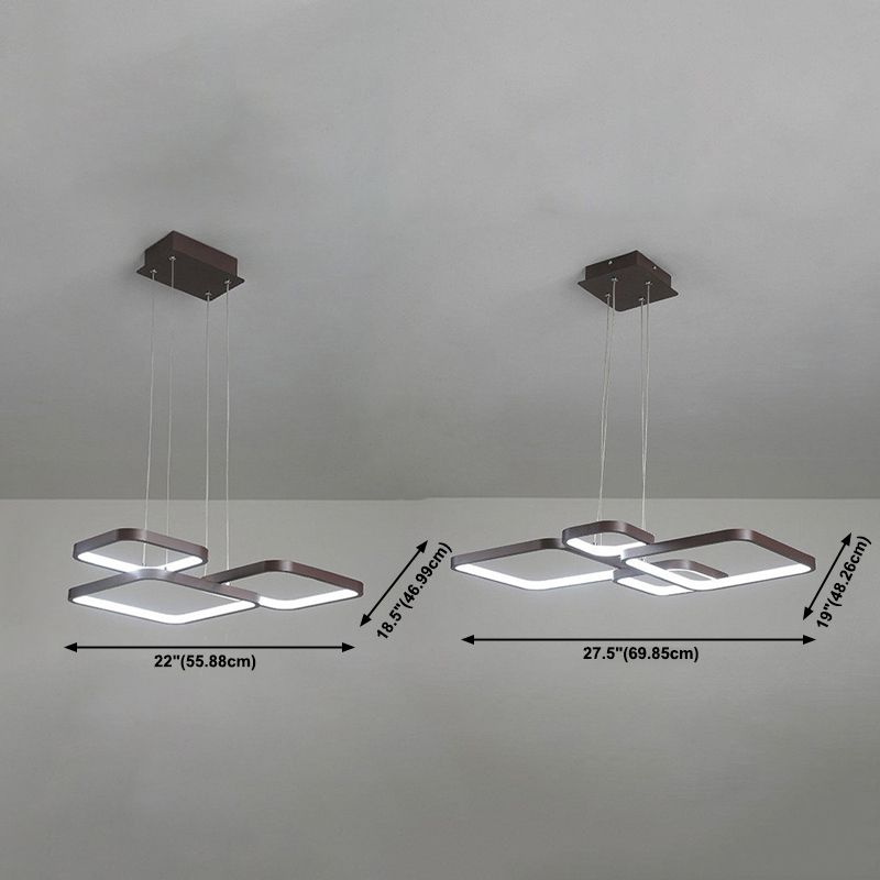 Multiple Squares Chandelier Lighting Fixtures Modern Chandeliers For Dining Room