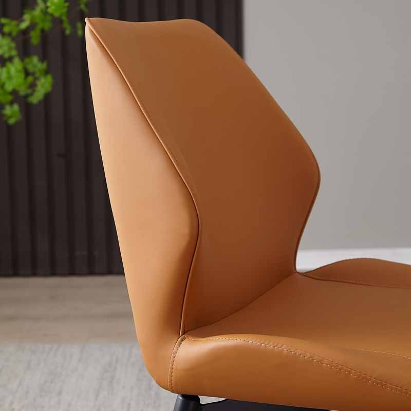 Sillas de comedor de estilo moderno, sillas laterales de metal sin brazos para cocina