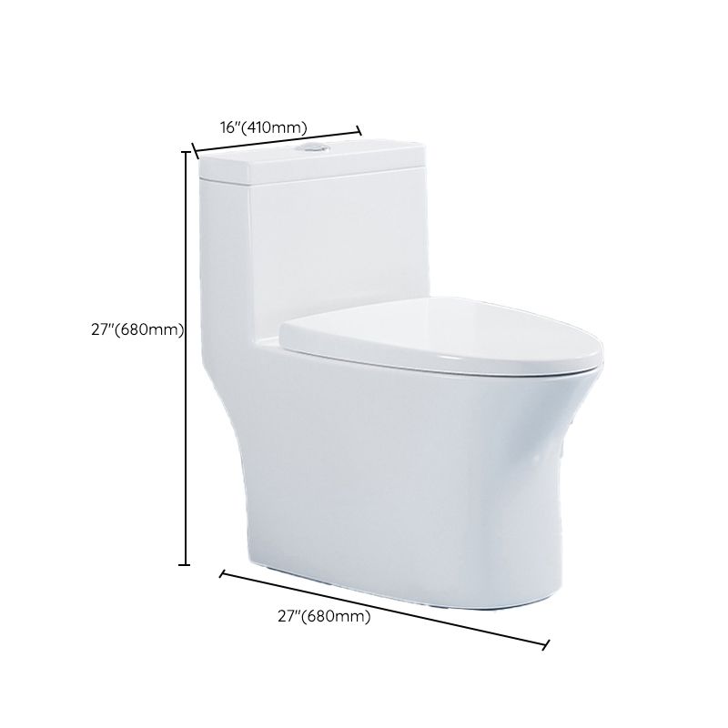 Traditional Floor Mounted Flush Toilet One Piece Toilet Siphon Jet Toilet
