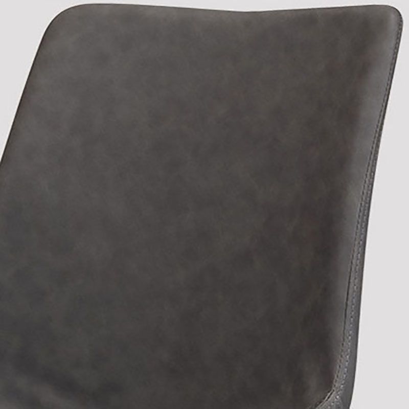 Leather Dining Side Chair Industrial Design Solid Back Dining Side Chairs