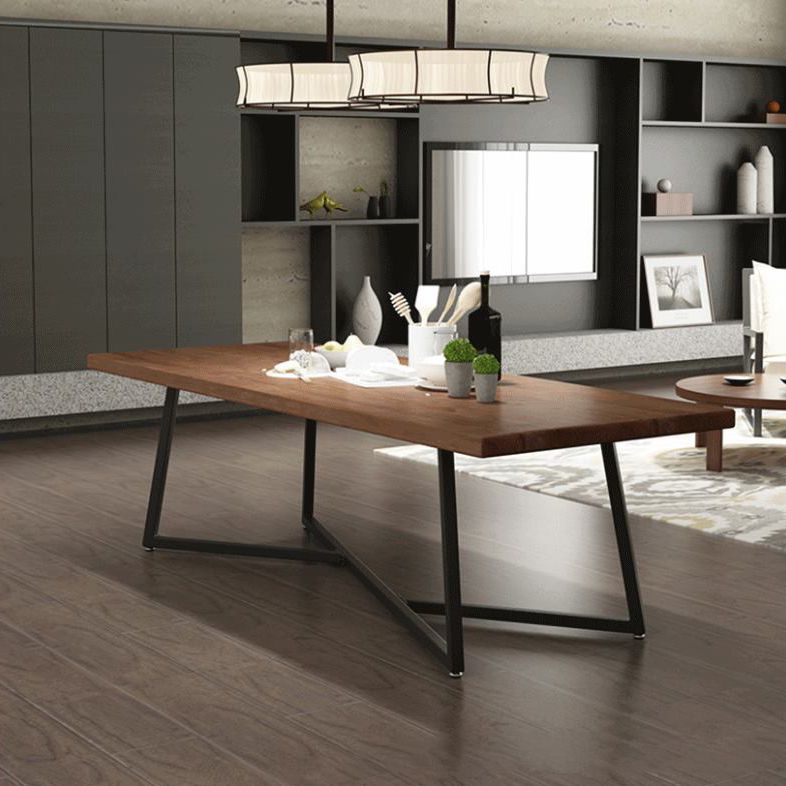 Industrial Rectangle Wooden Table Set 1/2/7 Pieces Dining Set for Kitchen