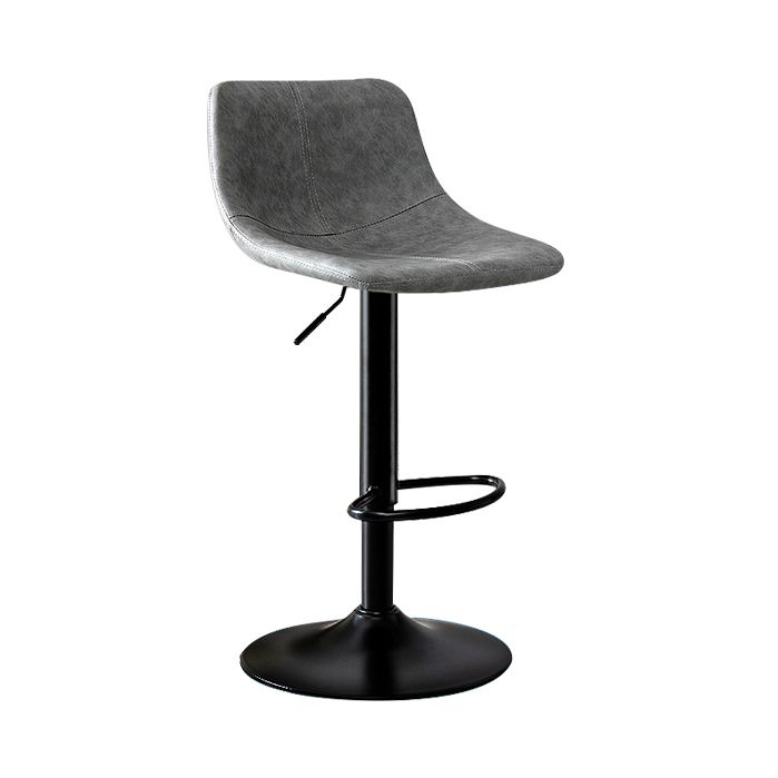 Tabouret de bar d'étude en acier de tabouret de comptoir de dossier rotatif moderne avec le coussin en cuir