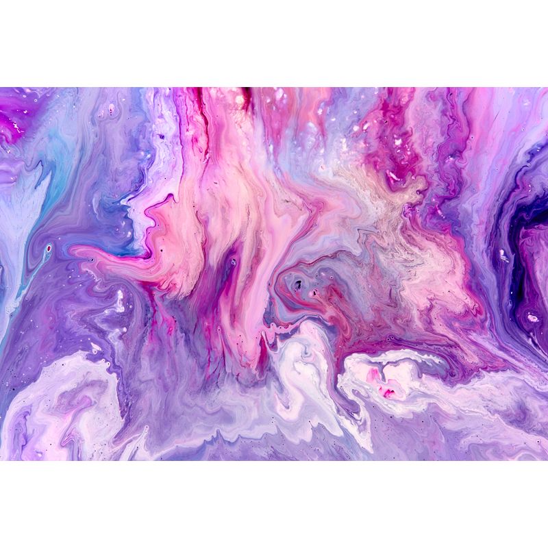 Purple Cascade Watercolor Mural Water Resistant Artistic Bedroom Wall Decoration