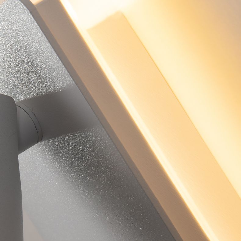 Aluminium -LED -Lesen Wandleuchten im modernen präzisen Stil schmiedeeisernen rechteckigen Wandlicht mit Acrylschatten