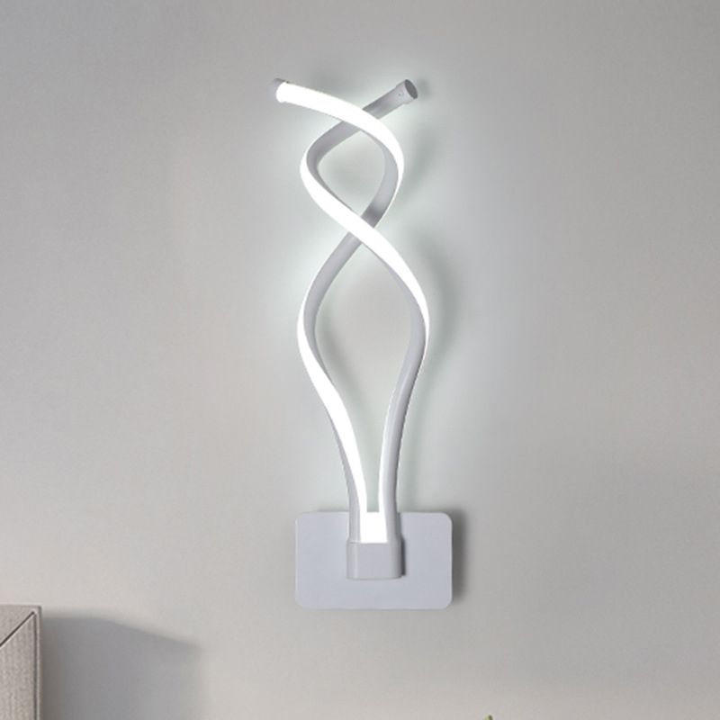 White Linear LED Wall Light in Modern Concise Style Aluminium Wall Lamp with Silicone Shade