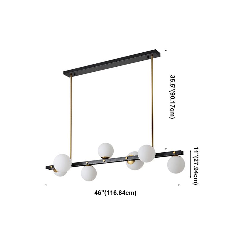 Modern Style Dining Pendant Lamp Dining Room Glass Shade Hanging Light Fixture