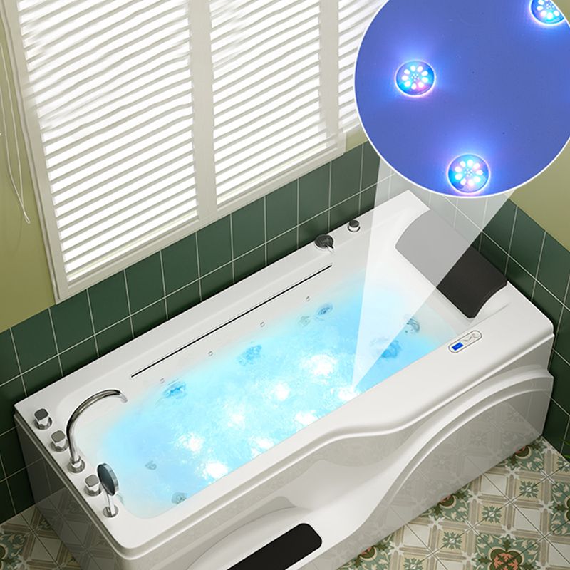 Rectangular Alcove Bathtub Acrylic Home Bath Tub in White for Bathroom