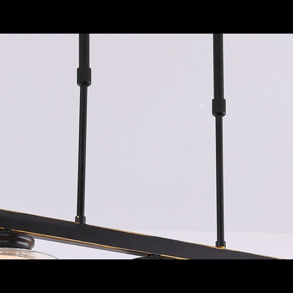 Fidutri di illuminazione a lampadario contemporanei di vetro a vetro pulito contemporaneo dell'isola per tavolo da pranzo