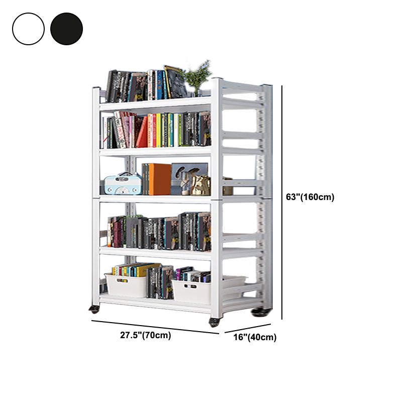 Open Standard Bookshelf Modern Minimalist Metal Rectangular Bookcase