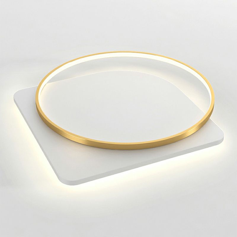 Acrylic Loop Shaped Ceiling Mount Lamp Simplicity LED Flush-Mount Light Fixture for Aisle