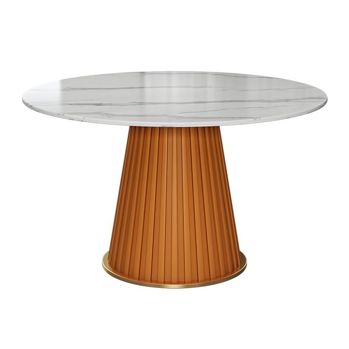 Traditional Luxury Dining Table Sintered Stone Round Table for Home