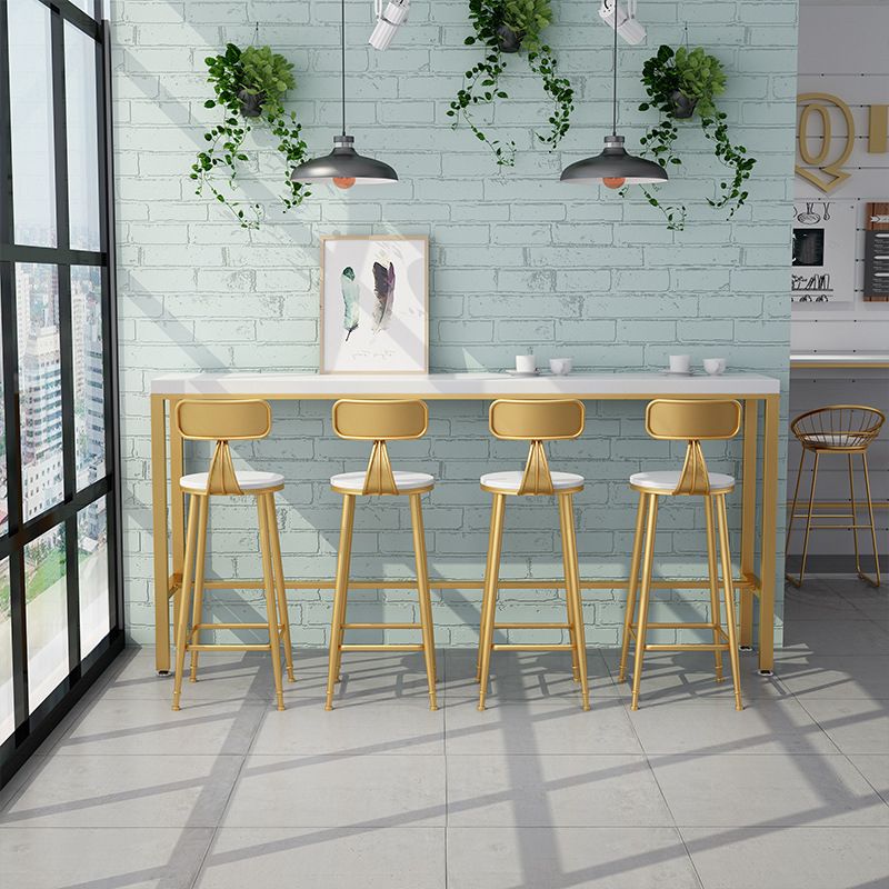 Pine Solid Wood Bar Height Table Glam Rectangle Indoor Bar Table