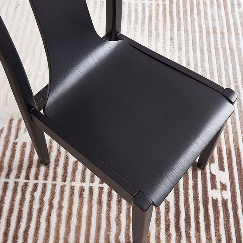 Scandinavian Wood Indoor-Outdoor Room Side Chair Slat Back Chair
