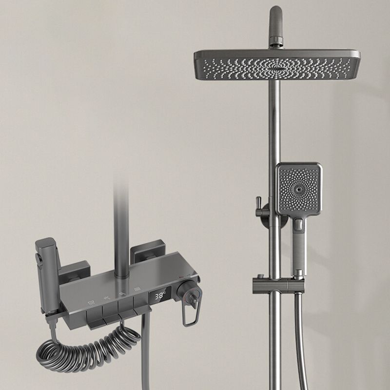 Contemporary Style Shower System Copper Spot Resist Wall Mounted Shower System