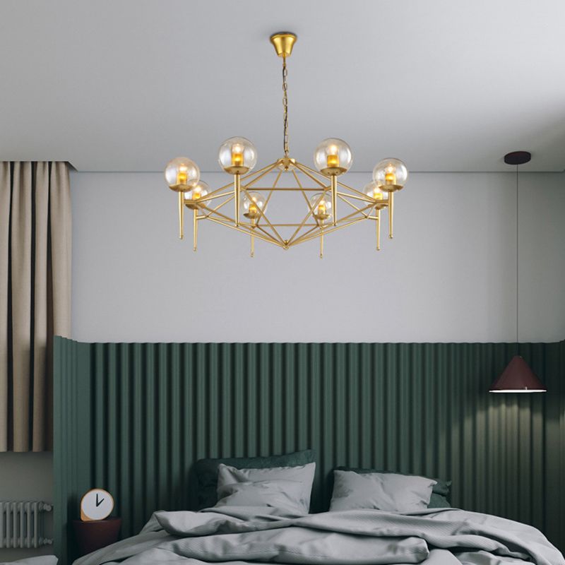 Pyramid Dinning Room Chandelier Pendant Light Glass Modernist Pendant Lighting Fixture