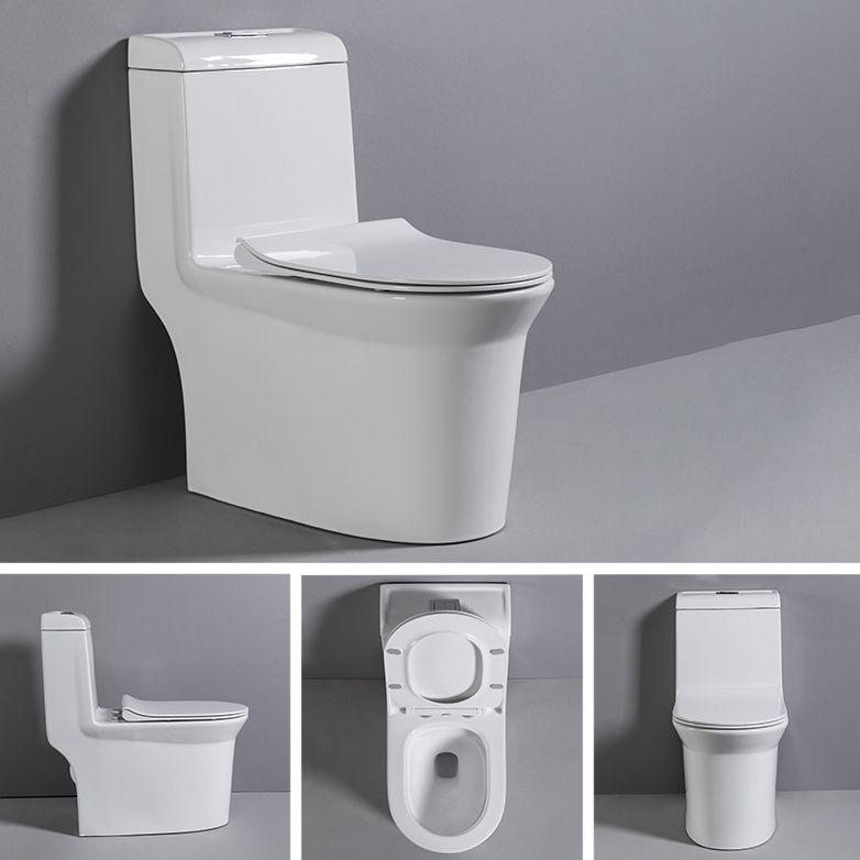 Contemporary One Piece Toilet Floor Mounted Toilet Bowl for Washroom