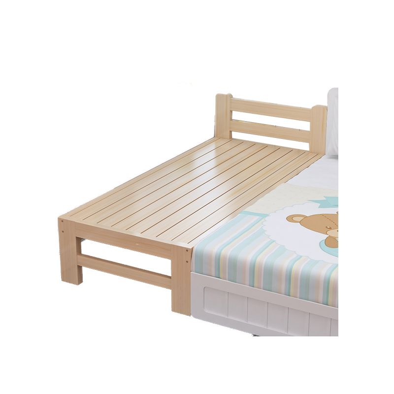 Scandinavian Washed Natural Nursery Bed Solid Wood with Mattress