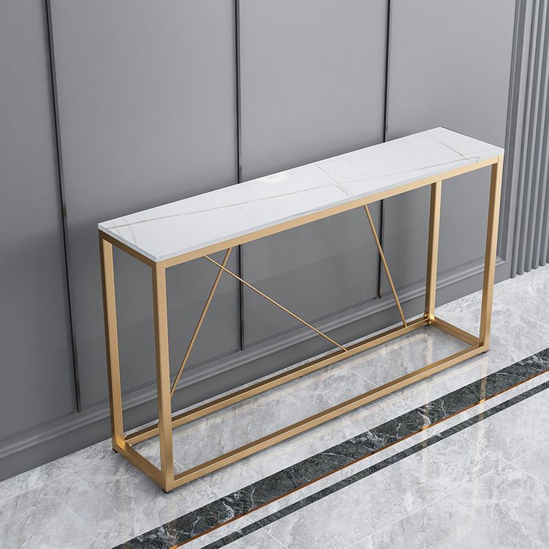 Contemporary Rectangle End Table Antique Finish Console Sofa Table