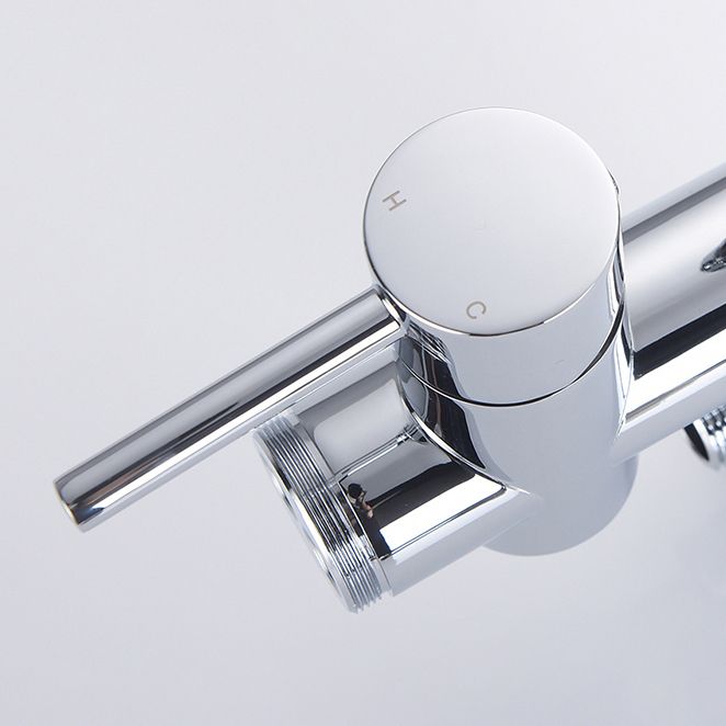 Modern Style Freestanding Bathtub Faucet Brass Floor Mounted Freestanding Faucet