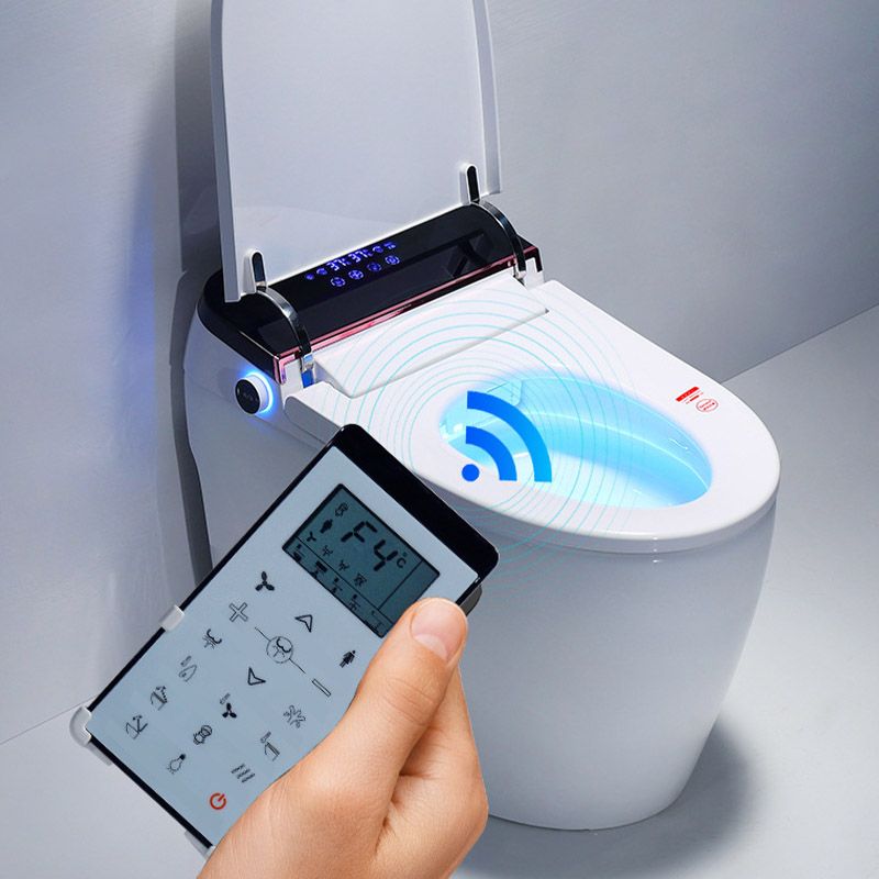 Modern All-In-One Toilet Bowl Skirted Toilet with Seat for Bathroom