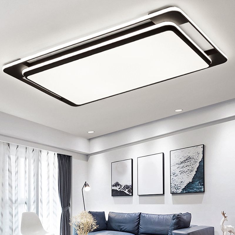 Plafonnier LED en forme de géométrie, moderne, en fer, 3 lumières, encastré, pour le salon