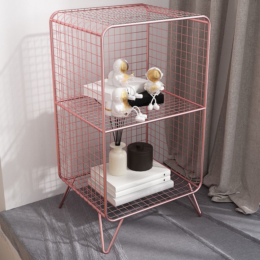 Metal Rectangle Closed Storage Bookcase Nordic Standard Bookshelf