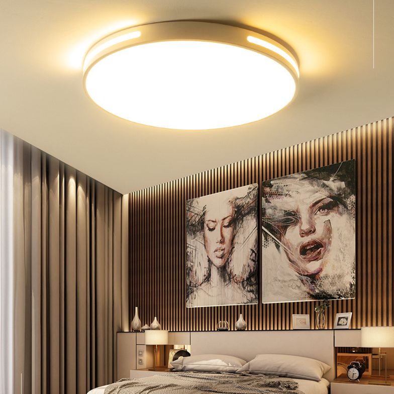 360° surroundverlichting Ronde LED-plafondlamp Modern minimalisme Metalen opengewerkte randen Inbouwlamp voor studeerkamer