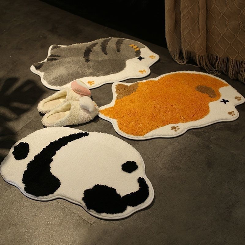 Novelty Animal Pattern Area Carpet Imitation Cashmere Modern Non-Slip Backing Indoor