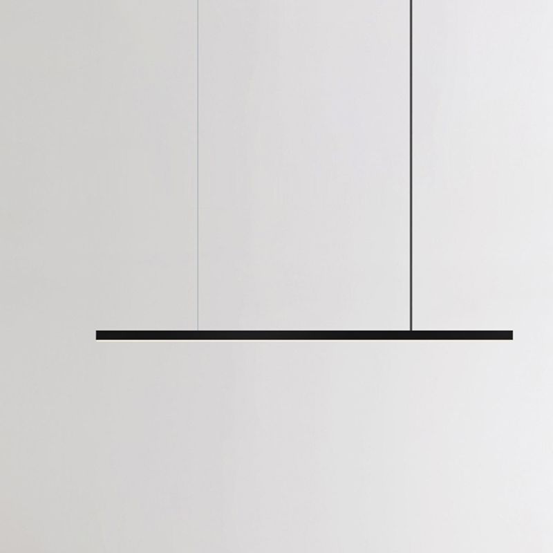 Luci a sospensione contemporanea per l'isola di cucina Linear Lighting Island Lampade in nero