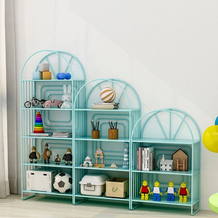 Scandinavian Metal Standard Bookshelf Open Back Bookcase with Shelves