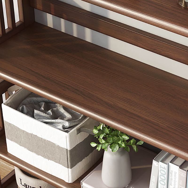 Scandinavian Style Open Back Bookshelf Standard Wooden Bookcase for Study Room