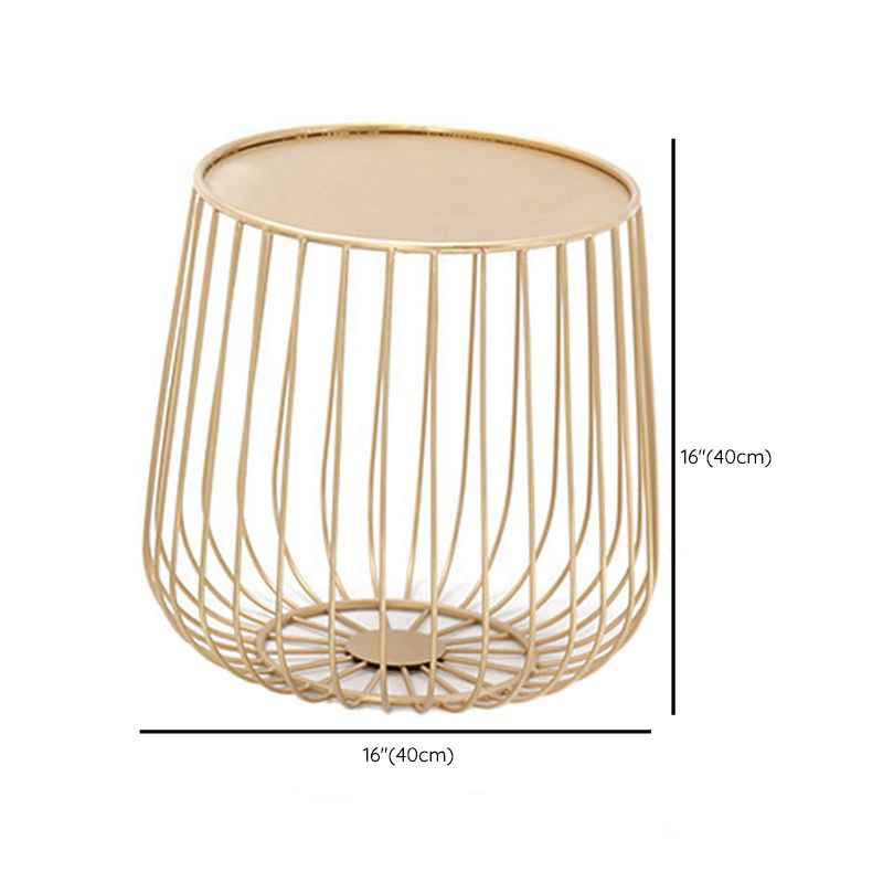 Glam Cocktail Table Abstract Faux Marble/Metal Storage Round Coffee Table