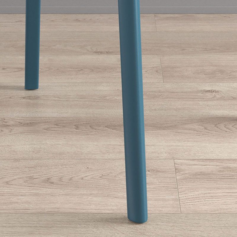 Contemporary Style Stackable Chair Kitchen Armless Chair with Plastic Legs