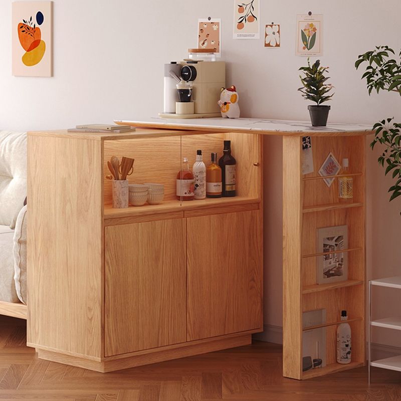 Modern Style Stone Rectangle Bar Stool Table Table for Living Room