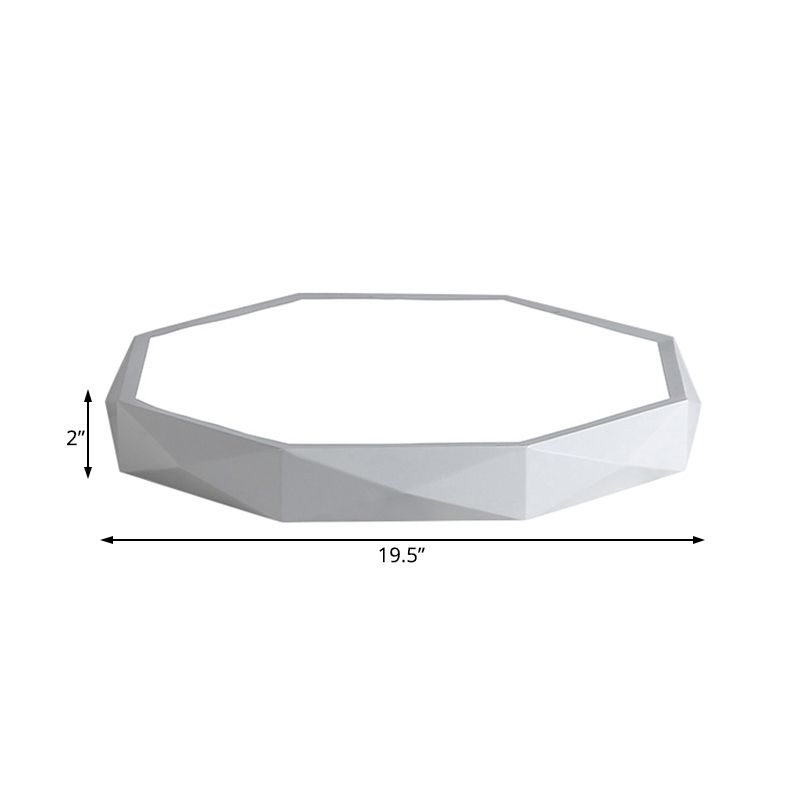 Octagon Metal Inbouwverlichting Moderne Led 16 "/19,5"/23,5 "brede witte inbouwlamp voor woonkamer
